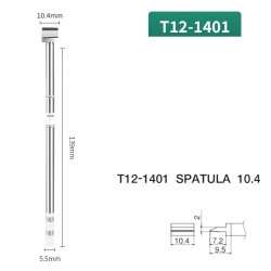 T12-1401 grot do lutownic z kolbą szpatułka 10.4mm