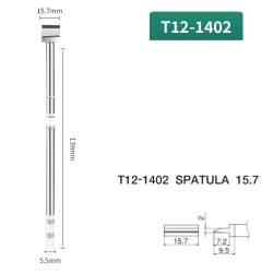 T12-1402 grot do lutownic z kolbą szpatułka 15,7mm