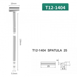 T12-1404 grot do lutownic z kolbą szpatułka 25mm