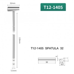 T12-1405 grot do lutownic z kolbą szpatułka 32mm