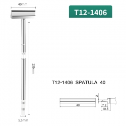 T12-1406 grot do lutownic z kolbą szpatułka 40mm