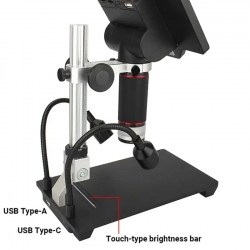 Statyw stojak do mikroskopów cyfrowych z oświetleniem Aixun