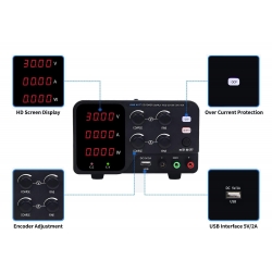 Zasilacz laboratoryjny PDS-3010M 0-30V 0-10A 300W BLACK