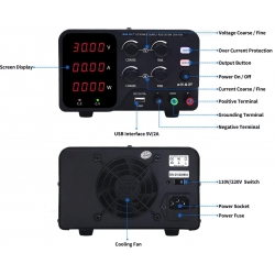 Zasilacz laboratoryjny PDS-3010M 0-30V 0-10A 300W BLACK