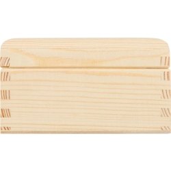 Szkatułka pudełko drewniane organizer z 2 przegródkami skrzynka 150x95x80mm