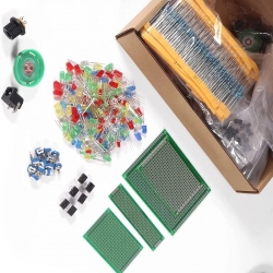 Mega zestaw elementów elektronicznych kondensatory, rezystory, diody, tranzystory, PCB