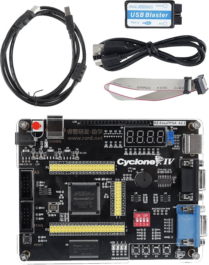 ALTERA Cyclone IV EP4CE6 FPGA Development Board Kit Altera EP4CE NIOSII FPGA Board and USB Downloader Infrared Controller ELEK-203 ELEK203