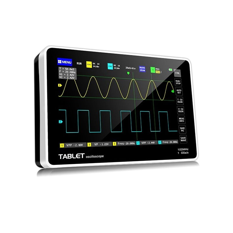 Fnirsi 1013D przenośny oscyloskop cyfrowy 2x100MHz tablet