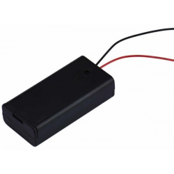 Koszyk na baterie z wyłącznikiem 2x AA R6 1.5V