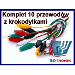 Zestaw 10 przewodów z krokodylkami