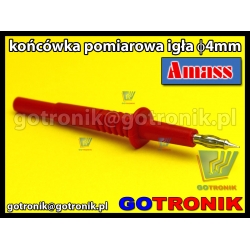 Końcówka pomiarowa igła 4mm | czerwona