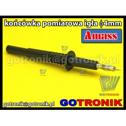 Końcówka pomiarowa igła 4mm | czarna