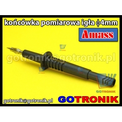 Końcówka pomiarowa igła 4mm | czarna