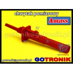 Chwytak pomiarowy haczyk | czerwony