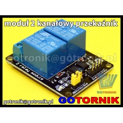 Moduł 2-kanałowy przekaźnik do AVR ARM ARDUINO