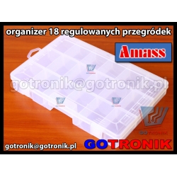 Organizer z 18 regulowanymi przegródkami