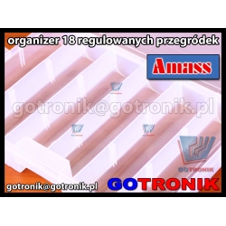 Organizer z 18 regulowanymi przegródkami