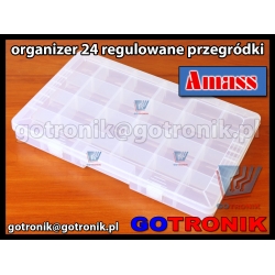 Organizer z 24 regulowanymi przegródkami