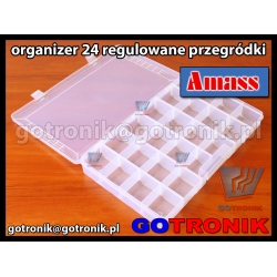 Organizer z 24 regulowanymi przegródkami