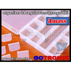 Organizer z 24 regulowanymi przegródkami