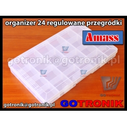 Organizer z 24 regulowanymi przegródkami