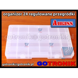 Organizer z 24 regulowanymi przegródkami