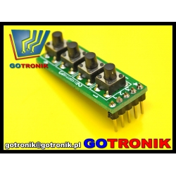 4 przyciski micro-switch z wtykiem gold-pin