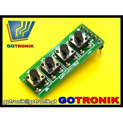 4 przyciski micro-switch z wtykiem gold-pin