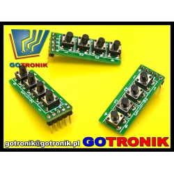 4 przyciski micro-switch z wtykiem gold-pin