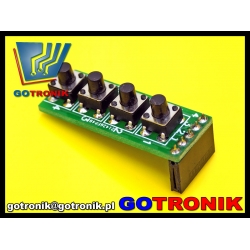 4 przyciski micro-switch z gniazdem