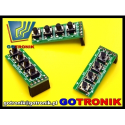 4 przyciski micro-switch z gniazdem