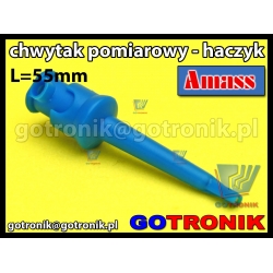 Chwytak pomiarowy haczyk L=55mm niebieski