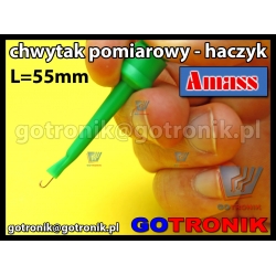 Chwytak pomiarowy haczyk L=55mm zielony