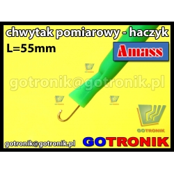 Chwytak pomiarowy haczyk L=55mm zielony