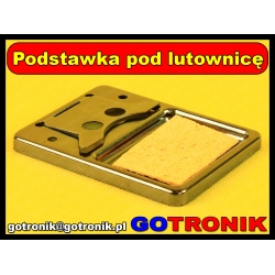 Podstawka metalowa pod lutownicę + gąbka