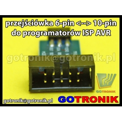 Adapter przejściówka 6pin  10pin do programatorów ISP AVR