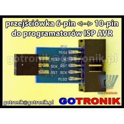 Adapter przejściówka 6pin  10pin do programatorów ISP AVR