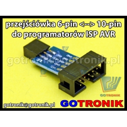 Adapter przejściówka 6pin  10pin do programatorów ISP AVR