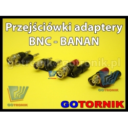 Zestaw promocyjny adapterów BNC - BANAN x4szt. wszystkie typy