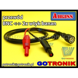 Przewód BNC - 2 x wtyk banan izolowany