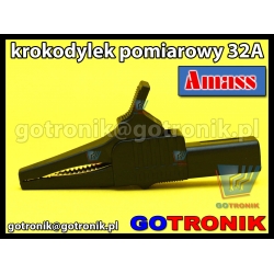 Krokodylek pomiarowy 32A | czarny