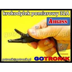 Krokodylek pomiarowy 32A | czarny