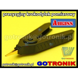 Krokodylek pomiarowy precyzyjny | czarny