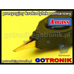 Krokodylek pomiarowy precyzyjny | czarny
