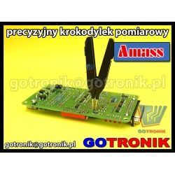 Krokodylek pomiarowy precyzyjny | czarny