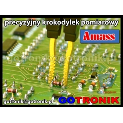 Krokodylek pomiarowy precyzyjny | czarny