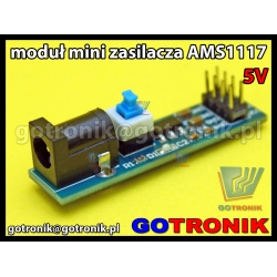 Moduł zasilania AMS1117-5V z gniazdem DC