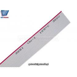 Taśma IDC AWG28 6 żył szara rolka=30,5m