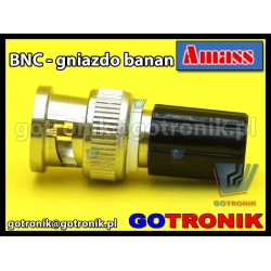 Adapter wtyk BNC - gniazdo banan 4mm