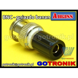 Adapter wtyk BNC - gniazdo banan 4mm